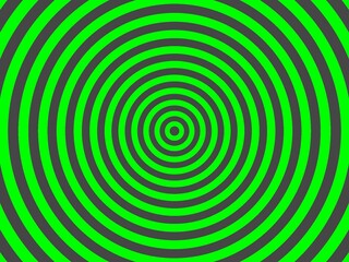 An abstract background image with a pattern of concentric circles in bright green and dark gray, creating a hypnotic effect.