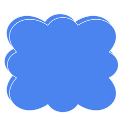 Bright Positive Frame Border Icon. Graphic Playful Colorful Background Symbol. Festive Simple Canvas Text Bubble. Happy Birthday Party Greeting Card Design Part. 