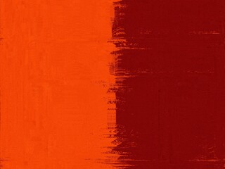 An abstract background with a split screen effect with a bright orange on the left and a darker red on the right, separated by a textured, glitch-like vertical line.