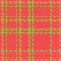 Elegant Seamless Tartan featuring Light booger and Neon grapefruit Textile Design