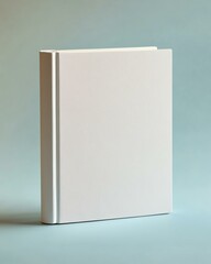 Blank book cover on a pastel background, ideal for creative designs, mockups, or themes in publishing and marketing projects.