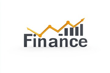 Logo depicting finance theme with upward trend in metrics on a clean white background