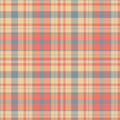 Plaid pattern seamless. Dusty bluish grey & Fire light peach Tartan Textile Design. 