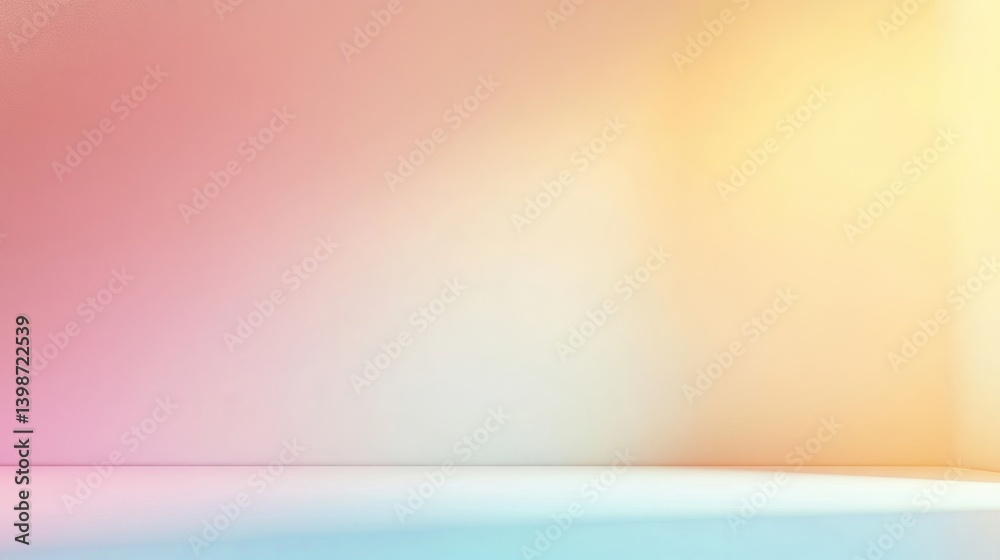 Leinwandbilder abstract gradient background with soft lighting and pastel color transitions in the room with floor