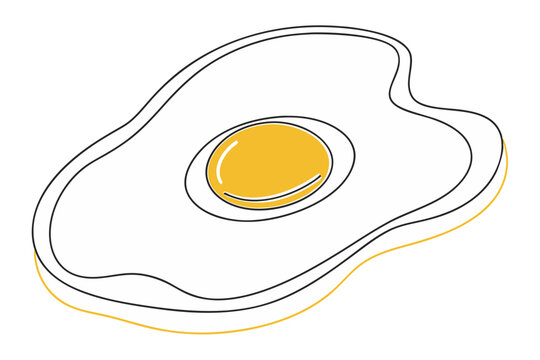 recommend clip art: Egg Omelette One Line Art Drawing