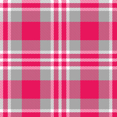 Dusky white and Classic cerise Seamless Tartan Textile Design