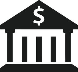 bank icon with dollar sign