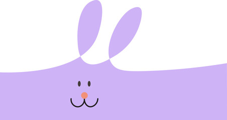 Easter bunny in doodle style in vector. Element for design advertisement mail posts poster print postcard banner