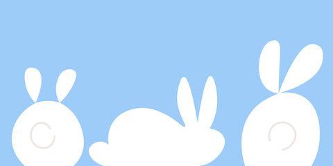 Easter bunny set in doodle style in vector. Element for design advertisement mail posts poster print postcard banner