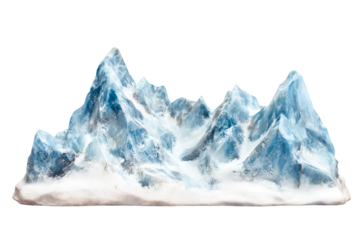 Majestic Glacial Peaks Winter Wonderland Frozen Majesty Serene Ice Sculpture