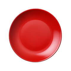 red plate isolated on white