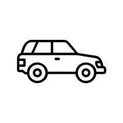 Fototapeta premium Simple Outline of a Compact SUV 