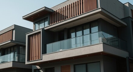 Obraz premium Modern building with aesthetic design under daylight