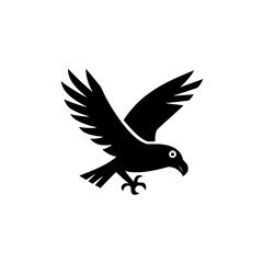 Fototapeta premium Stylized hawk icon demonstrating minimalism for branding or design projects