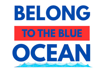 Text Belong to tge blue ocean, Business logo, tag, label, sale logo, shirt logo, print, symbol, icon, stiker, sign, text,