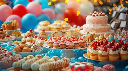 Delicious Birthday Party Dessert Buffet of excellence in splendor beyond compare with grace