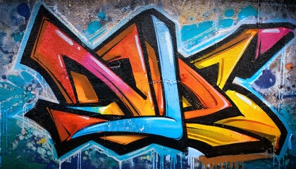 Obraz premium vibrant graffiti on concrete background for urban art design and street culture