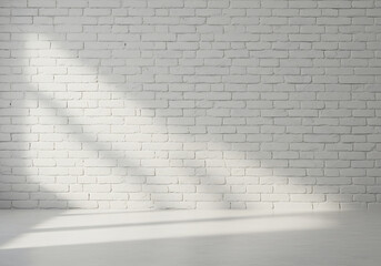 White brick wall texture background for product mockup and presentation