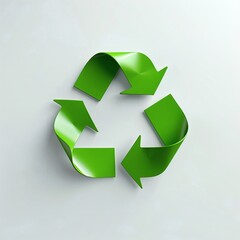 Obraz premium Green Recycling Symbol 3D Render of excellence in splendor beyond compare with grace in style