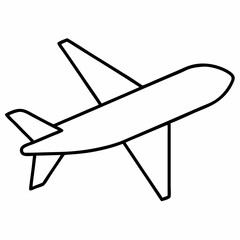 airplane icon isolated on white