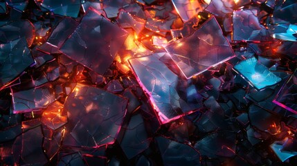 Fototapeta premium Shattered Crystals Radiant Fractal Light of excellence in splendor beyond compare with grace