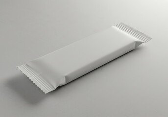 White blank snack bar packaging mockup template for product branding