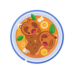 Fototapeta premium Spicy Kolhapuri Tambda Rassa Mutton Curry