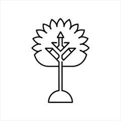 Minimalist Life Tree Icon Religious Symbolism Vector