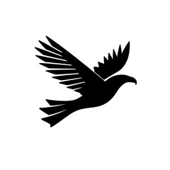 Obraz premium Black minimalist bird logo design created in vector format for branding and artistic purposes