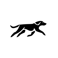 Fototapeta premium Stylish black and white dog logo featuring a minimalist design suitable for various applications