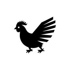 Obraz premium Stylish black and white minimalist logo featuring a bird icon in a vector design suitable for various branding purposes