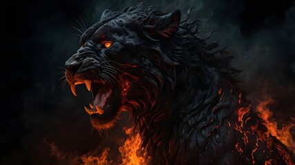 tiger in the night
