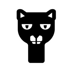 Obraz premium Minimalist black and white cat logo designed as a vector icon showcasing simplicity and modern aesthetics