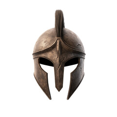 Ancient bronze helmet with crest design for historical warrior representation