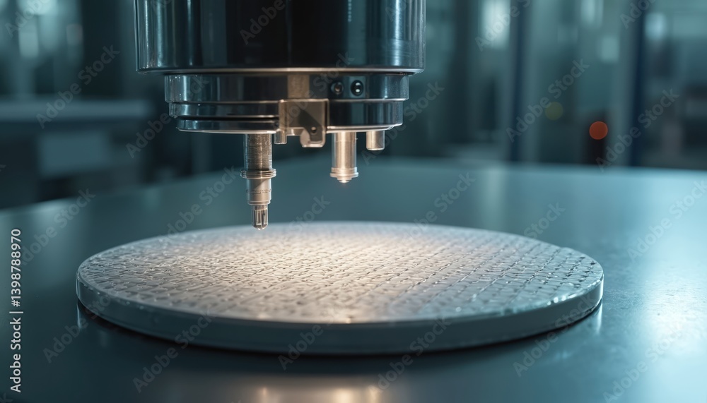 Leinwandbilder precision semiconductor wafer processing in high-tech manufacturing facility. advanced machinery tec