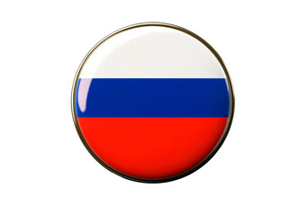 Obraz premium Russia round flag icon