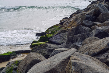 Boulders of a jetty