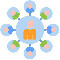 Colorful Flat Affiliate Marketing Icon