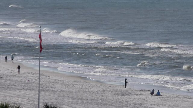 rip current on the beach