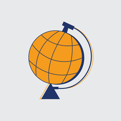 Earth globe icon. Line, glyph and filled outline colorful version, outline and filled vector sign. Geography symbol, logo illustration. Different style icons set. Vector graphics