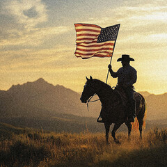 American Independence Day Flag