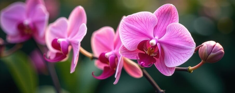 Vibrant orchids in full bloom, diverse colors , flowers, vanda, Miltoniopsis