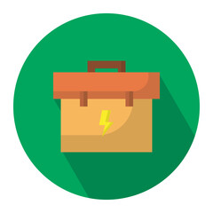 Electric toolbox icon vector illustration, service and repair electric toolbox icon vector design illustration. 