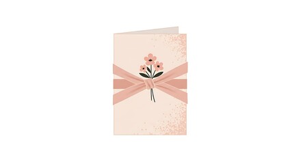 wedding invitation with flowers