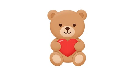 Obraz premium teddy bear holding a heart