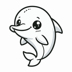 funny dolphin cartoon