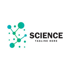 molecule science logo vectorr illustration template design
