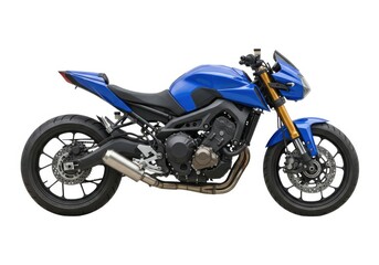 Custom blue motorcycle motorbike vehicle transport design