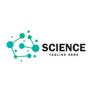molecule science logo vectorr illustration template design