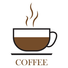 coffee cup icon vector isolated on white background. Coffee cup icon. Coffee vector icon. Tea